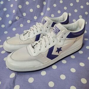 Converse Fastbreak Lunarlon Purple And White Leather Unisex Sport Shoes